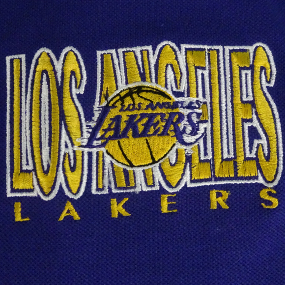 NWT NBA Los Angeles Lakers Polo Shirt Medium NEW - Picture 3 of 8